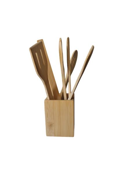 ALBETTO 7 Piece Bamboo Serving Set