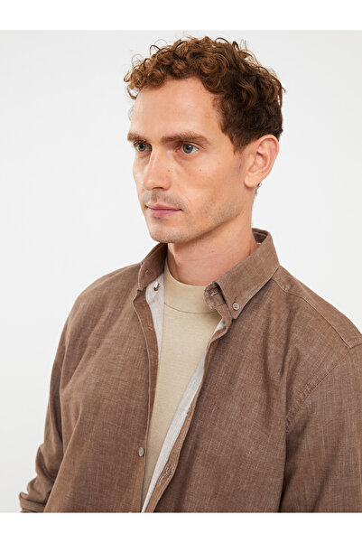 LC Waikiki Ανδρικό πουκάμισο Gabardine με κανονική εφαρμογή