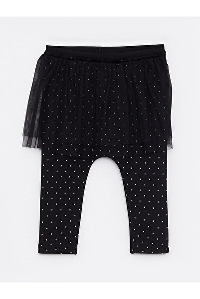 LC Waikiki Crew Neck Long Sleeve Printed Baby Girl Snap Body and Trousers 2 Piece Set