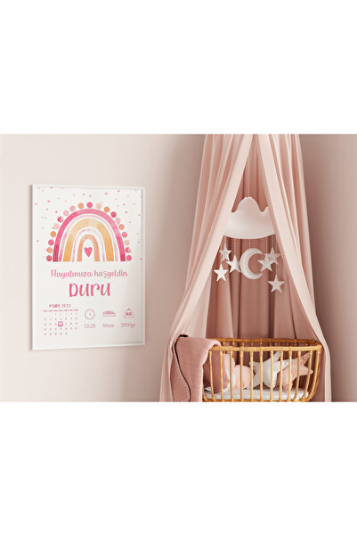 CKA Tasarım Pictură cu momentele de naștere a bebelușilor și a copiilor din curcubeu roz