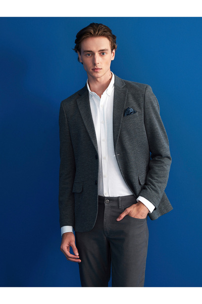 LC Waikiki Ανδρικό πουκάμισο - Slim Fit, Μακρυμάνικο, Dobby