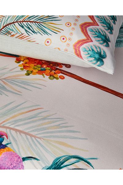 English Home Σετ Παπλωματοθήκη Green Tropic Sunset King Size