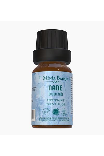 Minia Bahçe Bitki ve Sanat Atölyesi Peppermint Essential Oil 10ml – 100% Pure and Natural