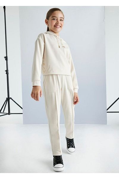 MAYORAL Girl's Winter Tracksuit Set - Cream