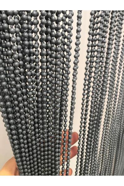 özdeğer home 100x200 Antrasit 1cm Aralık Kapı Boncuk Perdesi Ahşap Kapı Perdesi Sineklik Kapı Süsü