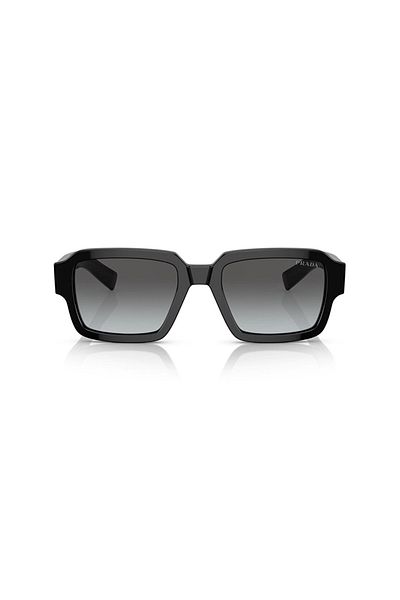 Prada Pr 02zs 1ab06t 52 Herren-Sonnenbrille mit quadratischem schwarzem Knochen