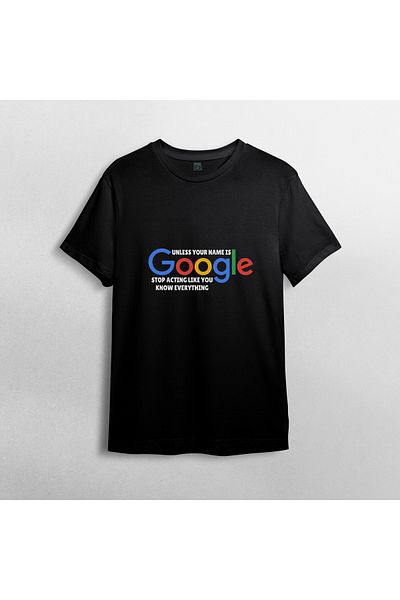 Pixxa Google - Σταματήστε να δράσετε ξέρετε τα πάντα 100% βαμβακερό μπλουζάκι με λαιμόκοψη