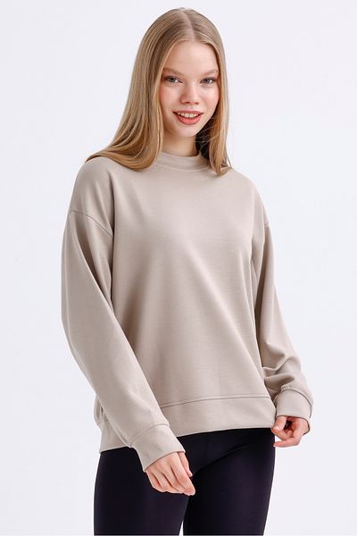 MD trend Γυναικείο φούτερ με λαιμόκοψη Basic Oversize Modal
