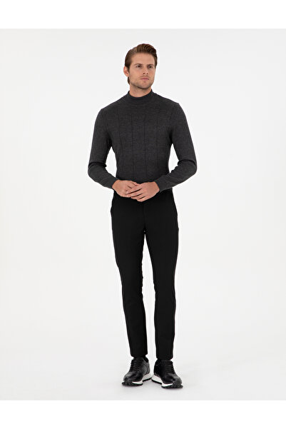 Pierre Cardin Siyah Slim Fit Jogger Kanvas Pantolon 50295934-VR046