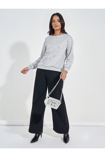Styli Oversized Embellished Sweatshirt