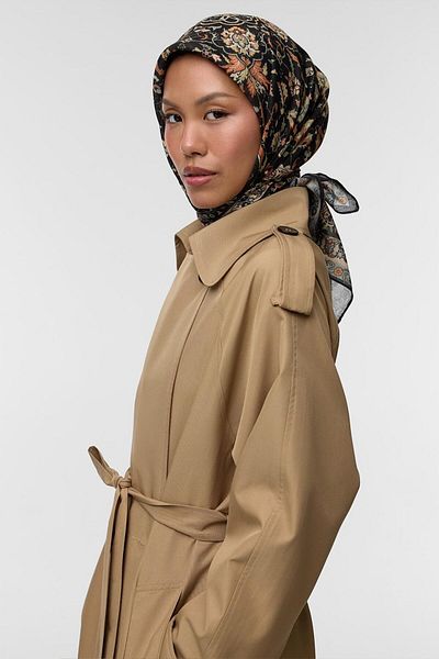 Qef Mirai Patterned Cotton Scarf