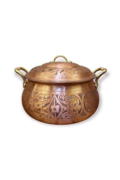 EFEMİR وعاء خزفي نحاسي مطرز رقم:3