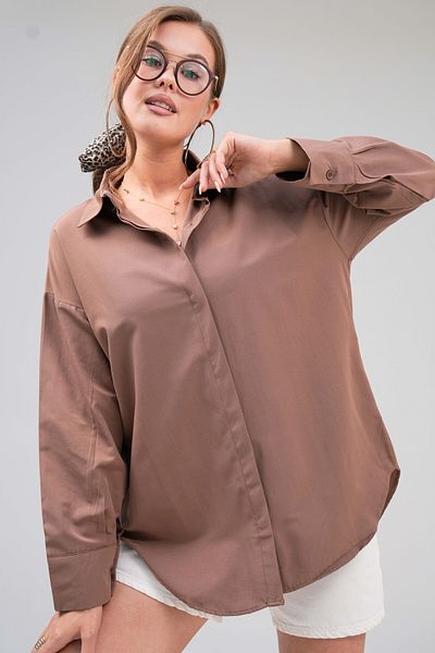 VOLT CLOTHİNG Basic-Oversize-Shirt für Damen
