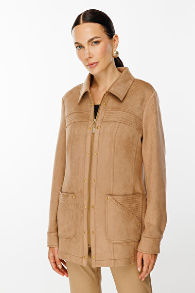 Ekol Μπουφάν με φερμουάρ και τσέπες με χάντρες