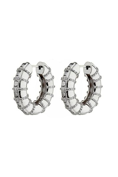 neslyaccessories أقراط دائرية بتصميم العلامة التجارية VIP