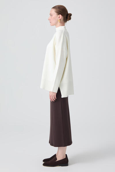 Touché Privé VERTICAL COLLAR BASIC KNITWEAR SWEATER