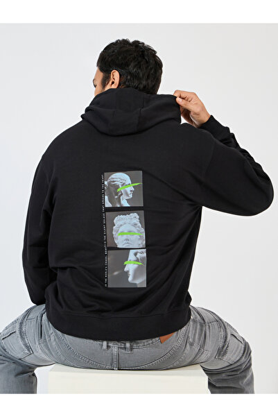 Styli Photo Back Print Relaxed Fit Hoodie