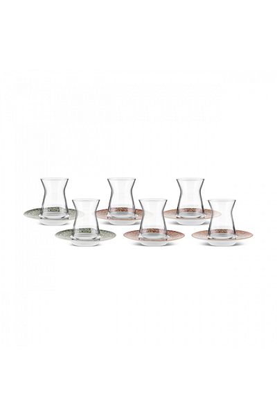 Karaca Piyale 6 Person 12 Piece Tea Set Multicolor 132 ml