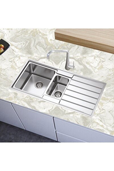 Bigaimaj Кухонна стільниця з батиковим мармуровим візерунком, самоклеюча фольга