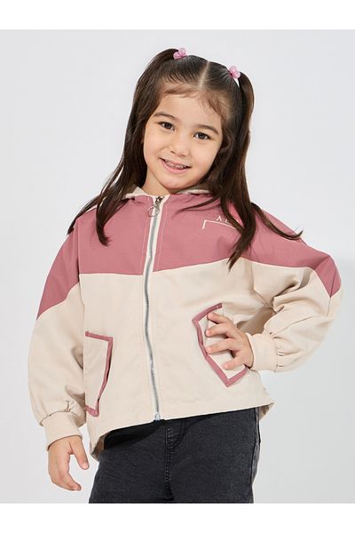Styli Color Block Front Zip Jacket