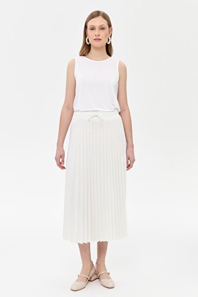 accort Beli Lastikli Piliseli Etek - KEMIK