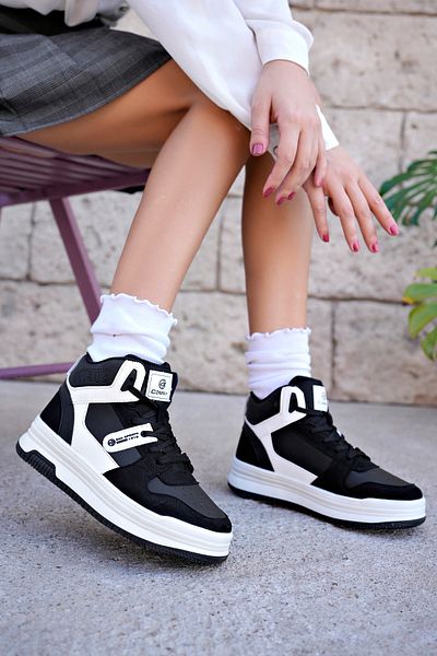 Freemax Ανατομικό Γυναικείο Sneaker - Ελαφρύ και ευέλικτο, άνετα αθλητικά παπούτσια μπάσκετ, ασπρόμαυρο