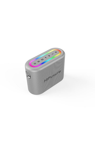 HiFuture نظام الكاريوكي المحمول Vocalist 200 إلى Bluetooth 5.0 100W RGB مع ميكروفون، مكبر صوت لاسلكي فضي