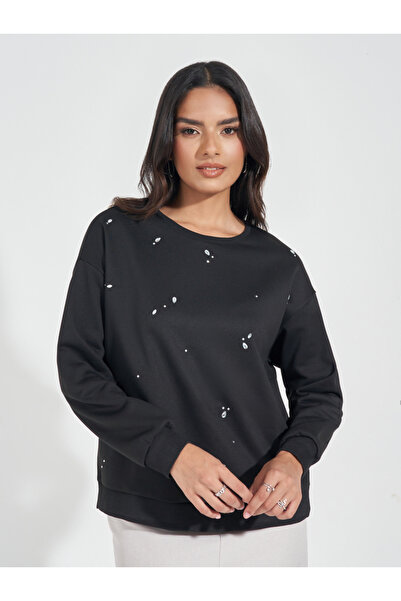 Styli سويت شيرت مزخرف كبير الحجم