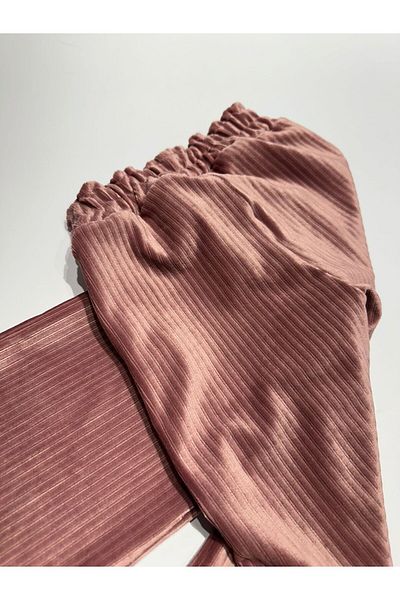 BOBBY JR KİDSWEAR Wide Leg Pocketed Velvet Girl's Pant