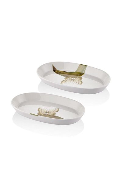 The Mia Blanche Pit Serving Plate Set of 2 30x17 Cm Bln0008