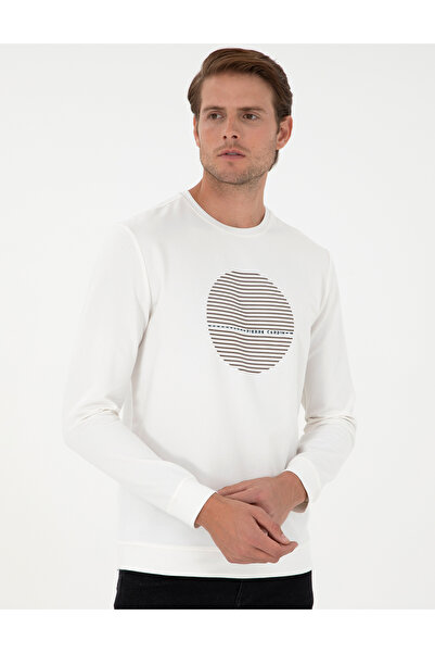 Pierre Cardin Ekru Regular Fit Sweatshirt 50290634-VR019