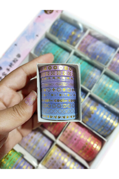 Limmy Folie de aur de 5mm cu imprimeu Hârtie de mascare subțire adezivă cu mo...