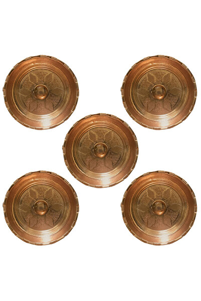 EFEMİR 5 قطع حجر حمام نحاسي 20 سم