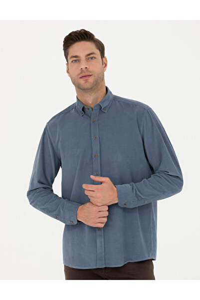 Pierre Cardin Cobalt Blue Regular Fit Long Sleeve Shirt 50274112-Vr032