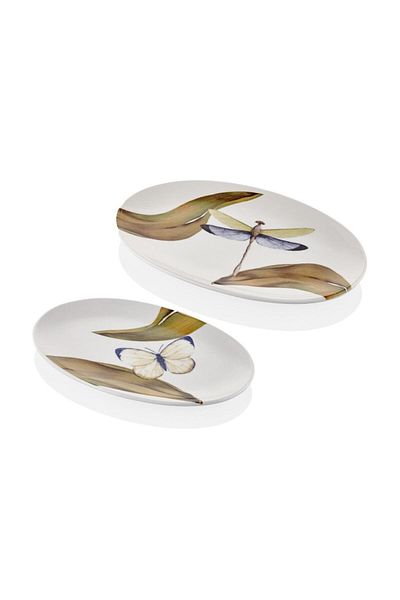 The Mia Blanche Oval Serving Plate Set of 2 29-26 Cm Bln0010