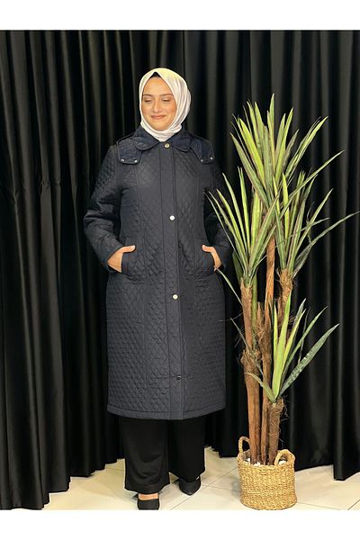 Butik büyük beden Quilted Coat