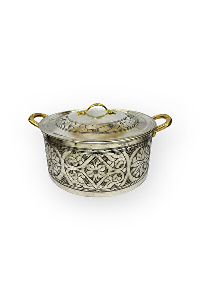 EFEMİR Tin Carved and Engraved Upright Pot No:6