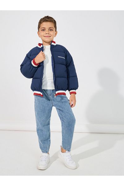 Styli Contrast Trim Side Pocket Quilted Jacket