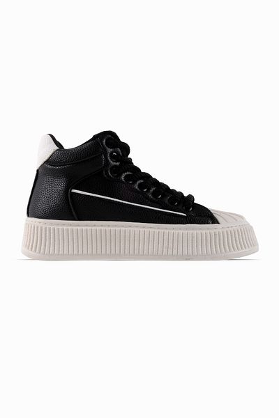 Lal Shoes & Bags Pantofi sport cu șireturi Gale pentru femei până la gleznă-negri