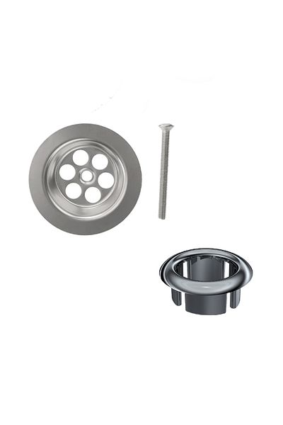 FKN Chrome Sink Strainer and Water Overflow Ring