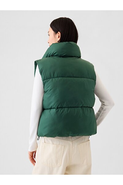GAP KadınGap Logo Geri Dönüştürülmüş Crop Puffer Şişme Yelek