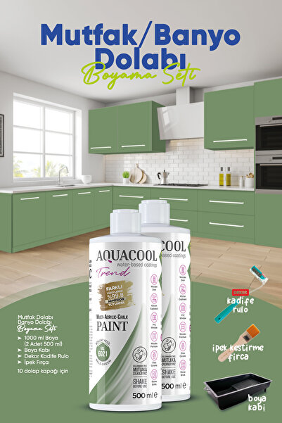 Aquacool Trend Mutfak Dolabı Boyama Seti / Banyo Dolabı Boyama Seti