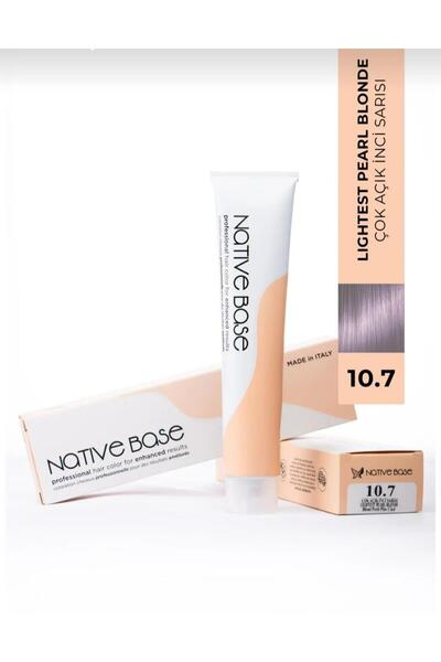 Native Base Saç Boyası 10.7 Çok Açık Inci Sarısı 100 ml