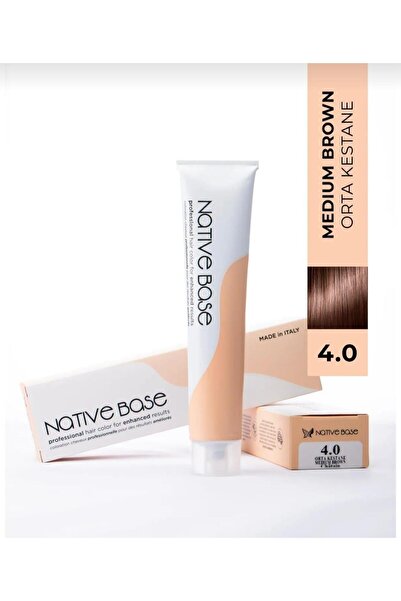 Native Base Saç Boyası 4.0 Orta Kestane 100 ml