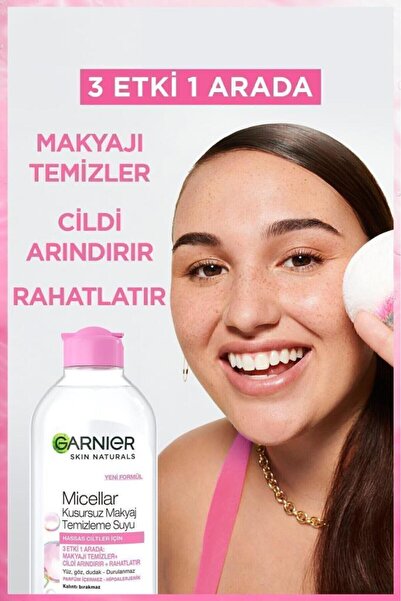 Garnier Micellar Kusursuz Makyaj Temizleme Suyu 400 ml + Duş Lifi Hediyeli