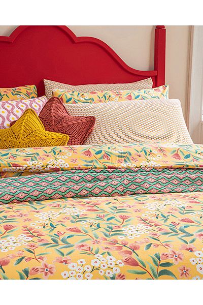 English Home Παπλωματοθήκη Bloomy Branch Easy-Iron μονόπαπλωμα 160x220 cm κίτρινο