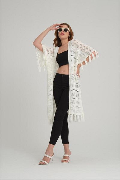 Rodi Women's Skirt Tasseled Knitwear Cardigan 11062