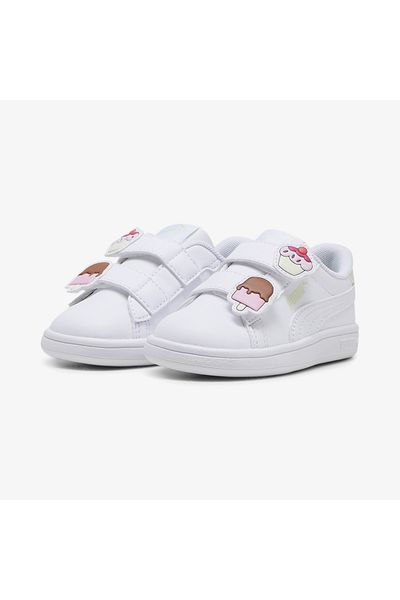 Puma Smash 3.0 Badges Baby White Pantofi sport