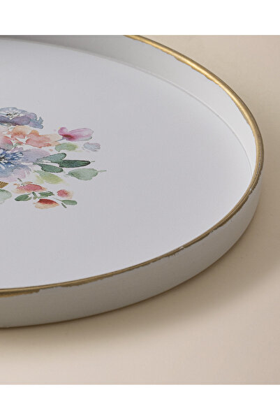 Madame Coco Leroy Yuvarlak Sunum Tepsi - Renkli