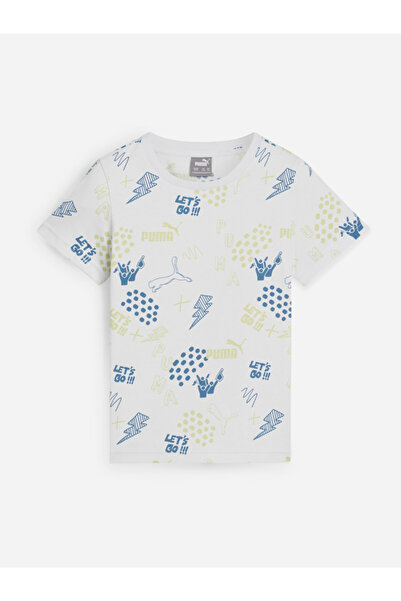 Puma تي شيرت مطبوع عليه عبارة Essentials All Over